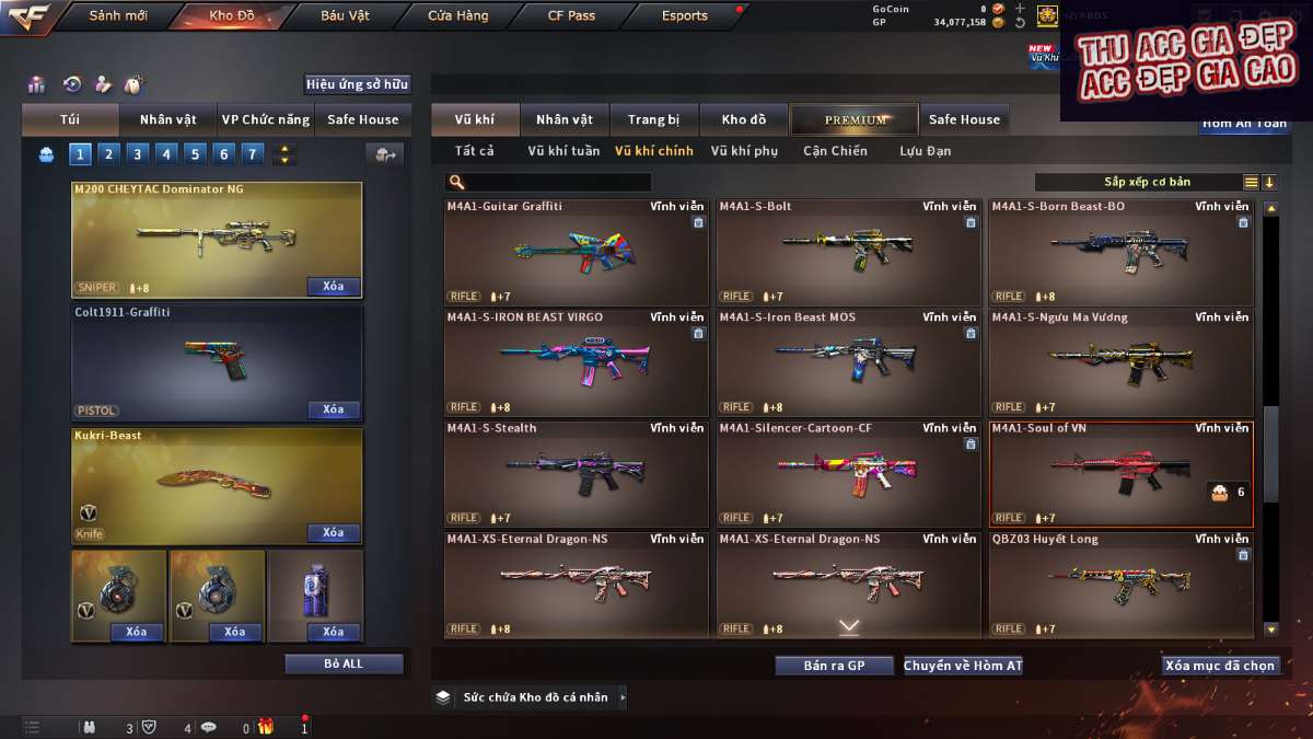 shop acc cf uy tin gia re